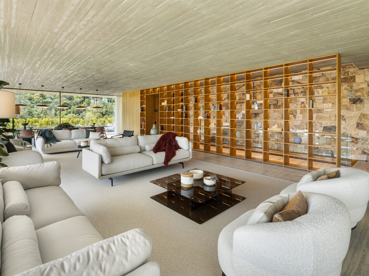 Villa Mashrabiya — Living room mashrabiya lounge